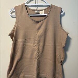 Bobbie Brooks Taupe Sleeveless Tank Top